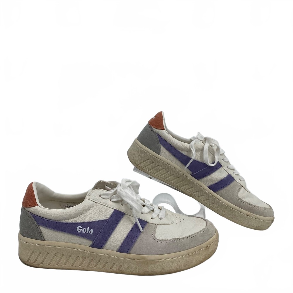 Gola Purple & White Leather Textile Women’s Athletic Shoes | US Size 10